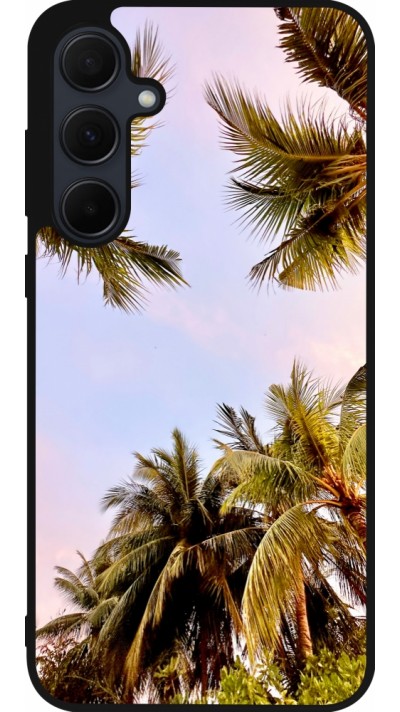 Samsung Galaxy A56 Case Hülle - Silikon schwarz Summer 2023 palm tree vibe