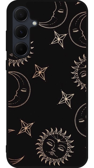 Samsung Galaxy A56 Case Hülle - Silikon schwarz Suns and Moons