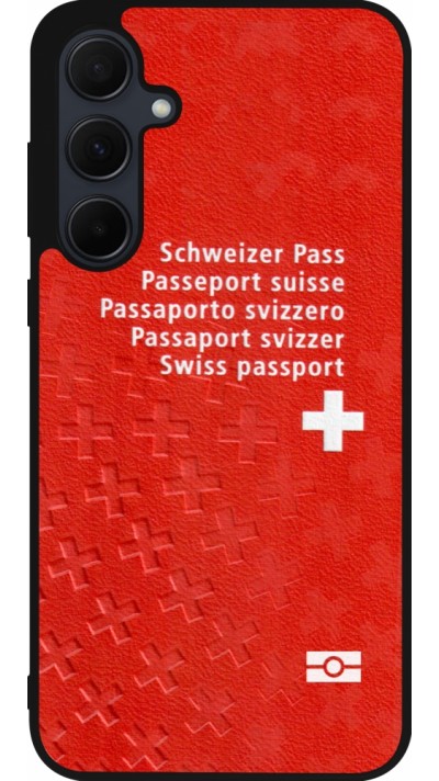 Samsung Galaxy A56 Case Hülle - Silikon schwarz Swiss Passport