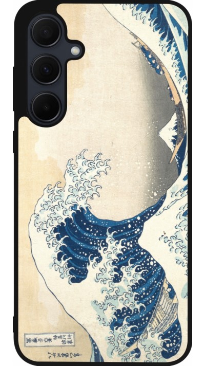 Samsung Galaxy A56 Case Hülle - Silikon schwarz Kunstbild - Die große Welle vor Kanagawa - Hokusai