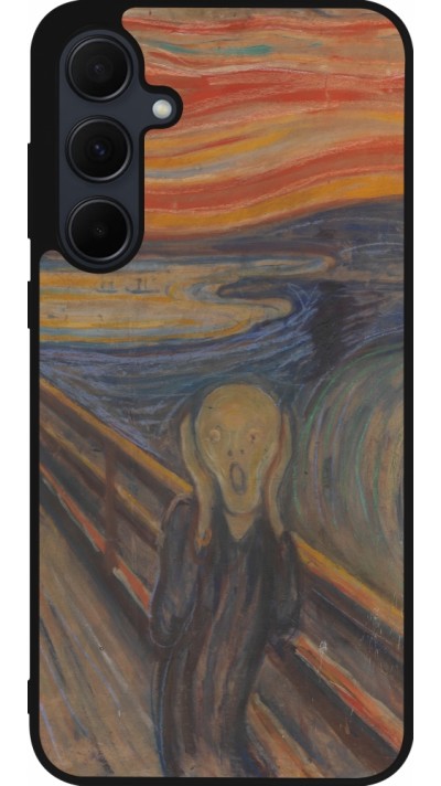 Samsung Galaxy A56 Case Hülle - Silikon schwarz Kunstbild - Der Schrei - Edvard Munch