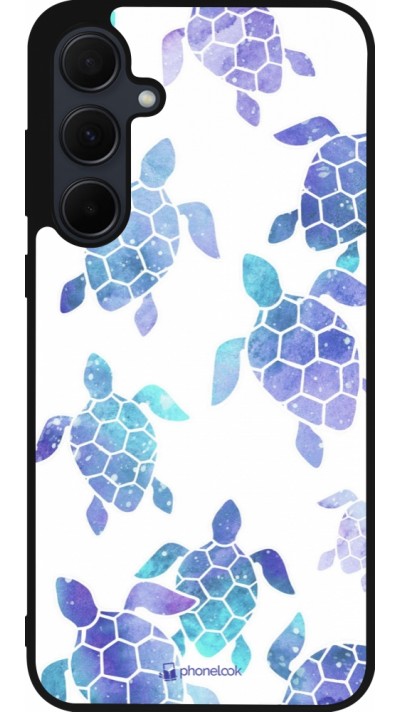Samsung Galaxy A56 Case Hülle - Silikon schwarz Turtles pattern watercolor