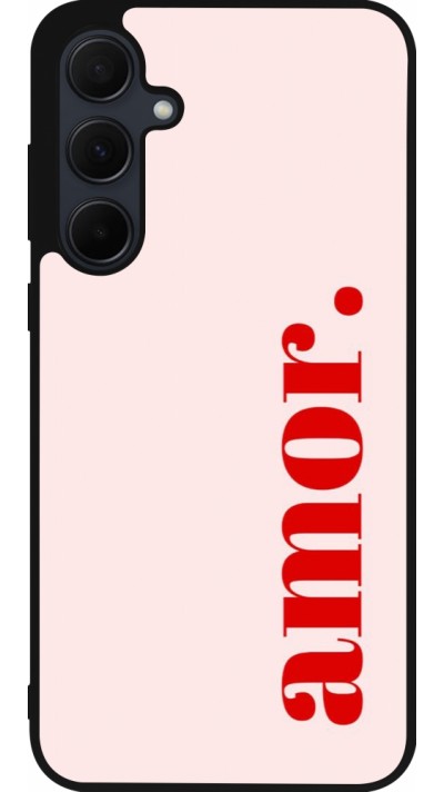 Samsung Galaxy A56 Case Hülle - Silikon schwarz Valentine 2024 amor
