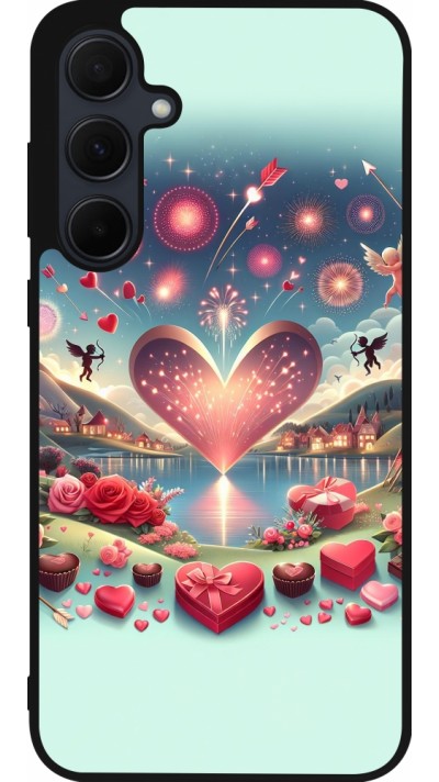 Samsung Galaxy A56 Case Hülle - Silikon schwarz Valentin 2025 Schick
