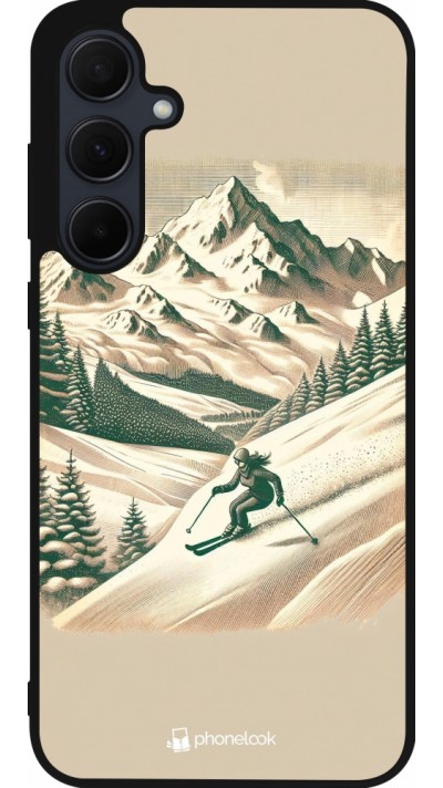 Samsung Galaxy A56 Case Hülle - Silikon schwarz Vintage Skiberg