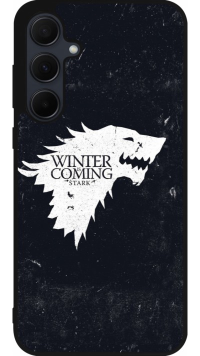 Samsung Galaxy A56 Case Hülle - Silikon schwarz Winter is coming Stark