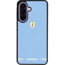 Coque Samsung Galaxy A57 5G - Silicone rigide noir Maillot de football Uruguay 2026 personnalisable
