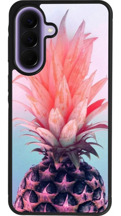 Samsung Galaxy A57 5G Case Hülle - Silikon schwarz Purple Pink Pineapple
