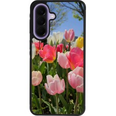 Samsung Galaxy A57 5G Case Hülle - Silikon schwarz Tulips Spring 2026