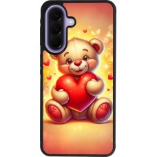 Samsung Galaxy A57 5G Case Hülle - Silikon schwarz Valentin 2024 Teddy Liebe
