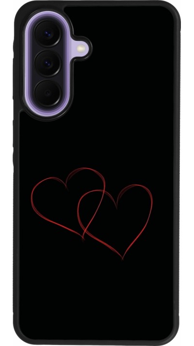 Samsung Galaxy A57 5G Case Hülle - Silikon schwarz Valentine 2023 attached heart