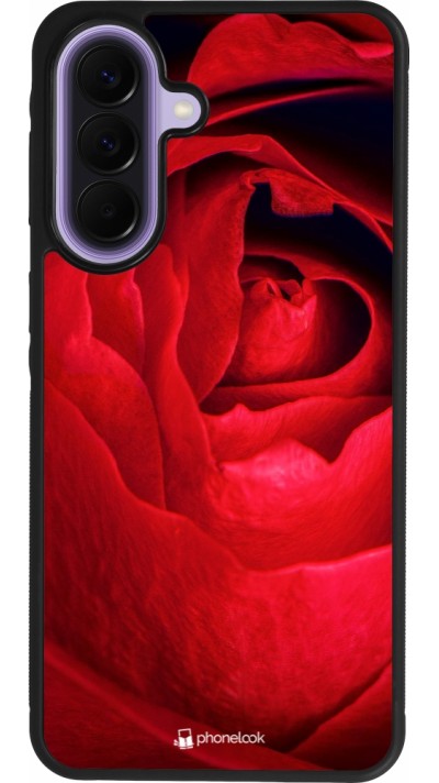 Samsung Galaxy A57 5G Case Hülle - Silikon schwarz Valentine 2022 Rose