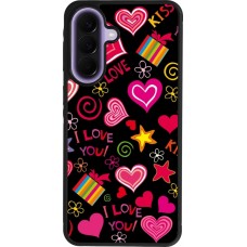 Samsung Galaxy A57 5G Case Hülle - Silikon schwarz Valentine 2023 love symbols