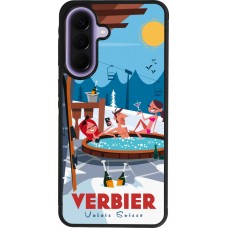Samsung Galaxy A57 5G Case Hülle - Silikon schwarz Verbier Mountain Jacuzzi