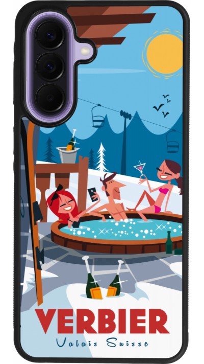 Samsung Galaxy A57 5G Case Hülle - Silikon schwarz Verbier Mountain Jacuzzi