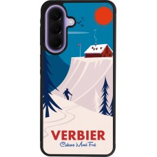 Samsung Galaxy A57 5G Case Hülle - Silikon schwarz Verbier Cabane Mont-Fort
