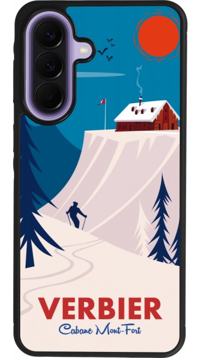 Samsung Galaxy A57 5G Case Hülle - Silikon schwarz Verbier Cabane Mont-Fort