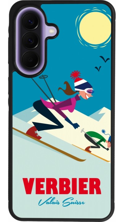 Samsung Galaxy A57 5G Case Hülle - Silikon schwarz Verbier Ski Downhill