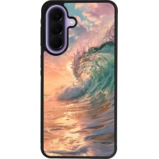 Samsung Galaxy A57 5G Case Hülle - Silikon schwarz Wave Sunset