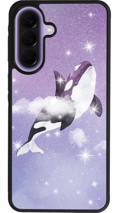 Samsung Galaxy A57 5G Case Hülle - Silikon schwarz Whale in sparking stars