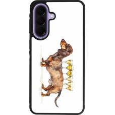Samsung Galaxy A57 5G Case Hülle - Silikon schwarz Wine Teckel