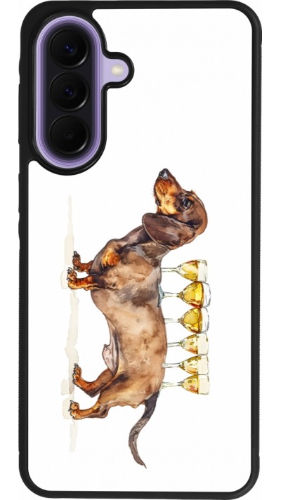 Samsung Galaxy A57 5G Case Hülle - Silikon schwarz Wine Teckel