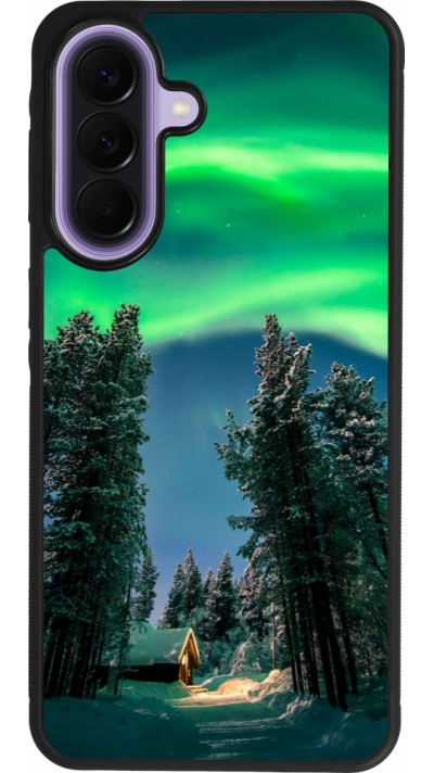 Samsung Galaxy A57 5G Case Hülle - Silikon schwarz Winter 22 Northern Lights