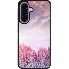 Samsung Galaxy A57 5G Case Hülle - Silikon schwarz Winter 22 Pink Forest