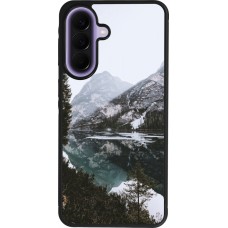 Samsung Galaxy A57 5G Case Hülle - Silikon schwarz Winter 22 snowy mountain and lake