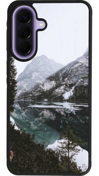 Samsung Galaxy A57 5G Case Hülle - Silikon schwarz Winter 22 snowy mountain and lake