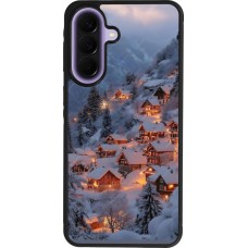 Samsung Galaxy A57 5G Case Hülle - Silikon schwarz Winter 25 Winter snowy village