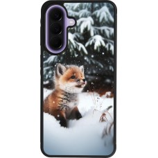 Samsung Galaxy A57 5G Case Hülle - Silikon schwarz Weihnachten 2023 Fuechslein Tanne