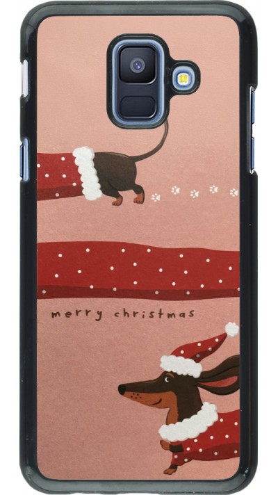 Coque Samsung Galaxy A6 - Christmas 25 Teckel Merry Xmas