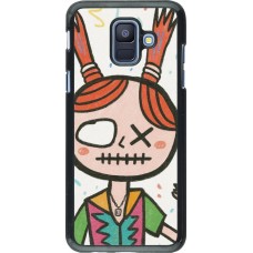 Samsung Galaxy A6 Case Hülle - Little Girl Sketch
