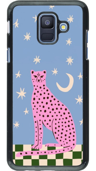 Coque Samsung Galaxy A6 - Pink leopard with stars 2026