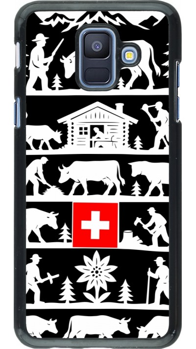 Coque Samsung Galaxy A6 - Poya Suisse 1 noir
