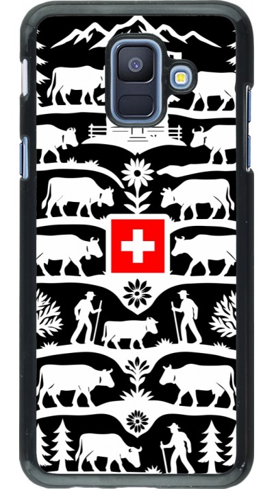 Coque Samsung Galaxy A6 - Poya Suisse 3 noir