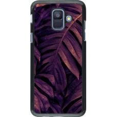 Samsung Galaxy A6 Case Hülle - Purple Light Leaves