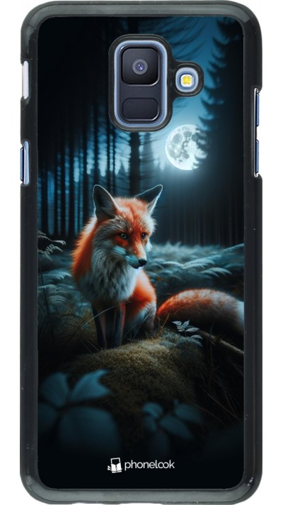 Coque Samsung Galaxy A6 - Renard lune forêt
