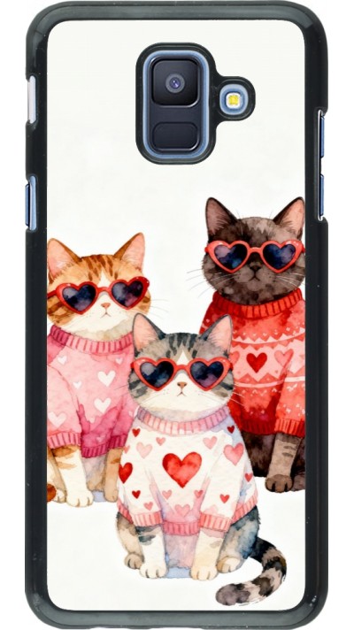 Samsung Galaxy A6 Case Hülle - Saint Valentines Day 26 Cat Love