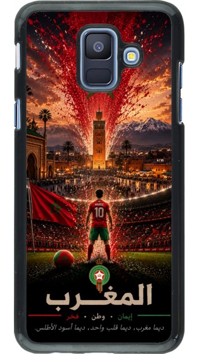 Coque Samsung Galaxy A6 - Football Maroc splash 2026