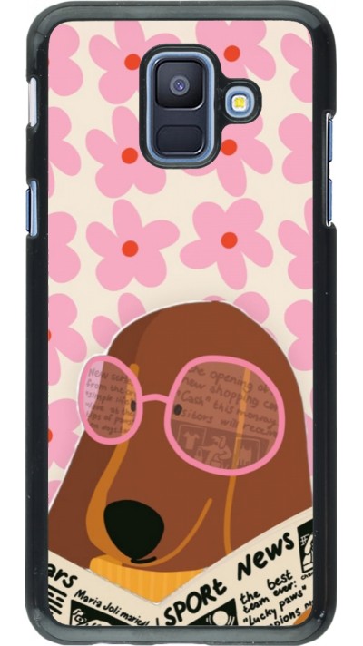 Samsung Galaxy A6 Case Hülle - Dog with newspaper Spring 2026