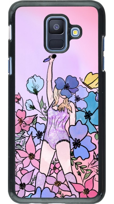 Samsung Galaxy A6 Case Hülle - Taylor Swift Sketch - Pink