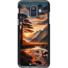 Samsung Galaxy A6 Case Hülle - Tal Sonnenuntergang Hirsch Baum