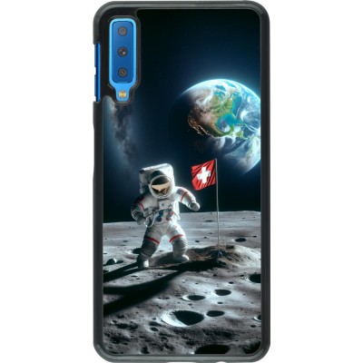 Samsung Galaxy A7 Case Hülle - Astro Schweiz auf dem Mond