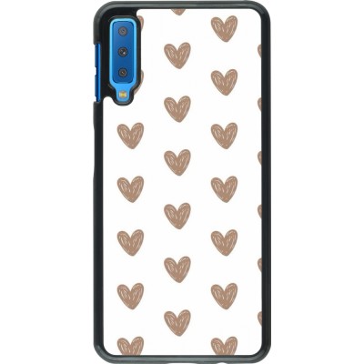 Samsung Galaxy A7 Case Hülle - Autumn 2024 brown hearts