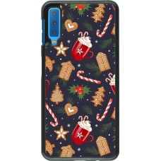 Samsung Galaxy A7 Case Hülle - Christmas 25 Pattern Gingerbread House