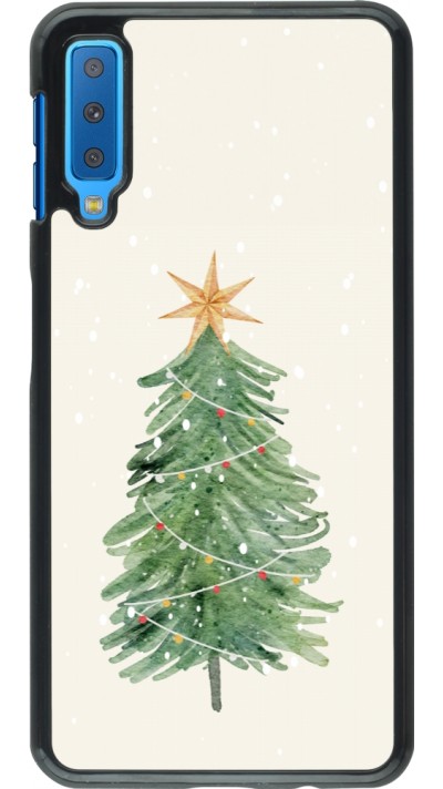Samsung Galaxy A7 Case Hülle - Christmas 25 Sketch Tree