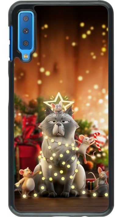 Samsung Galaxy A7 Case Hülle - Christmas 25 Xmas Cat