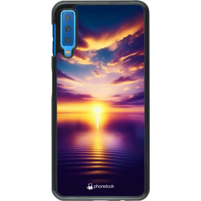 Samsung Galaxy A7 Case Hülle - Sonnenuntergang gelb violett